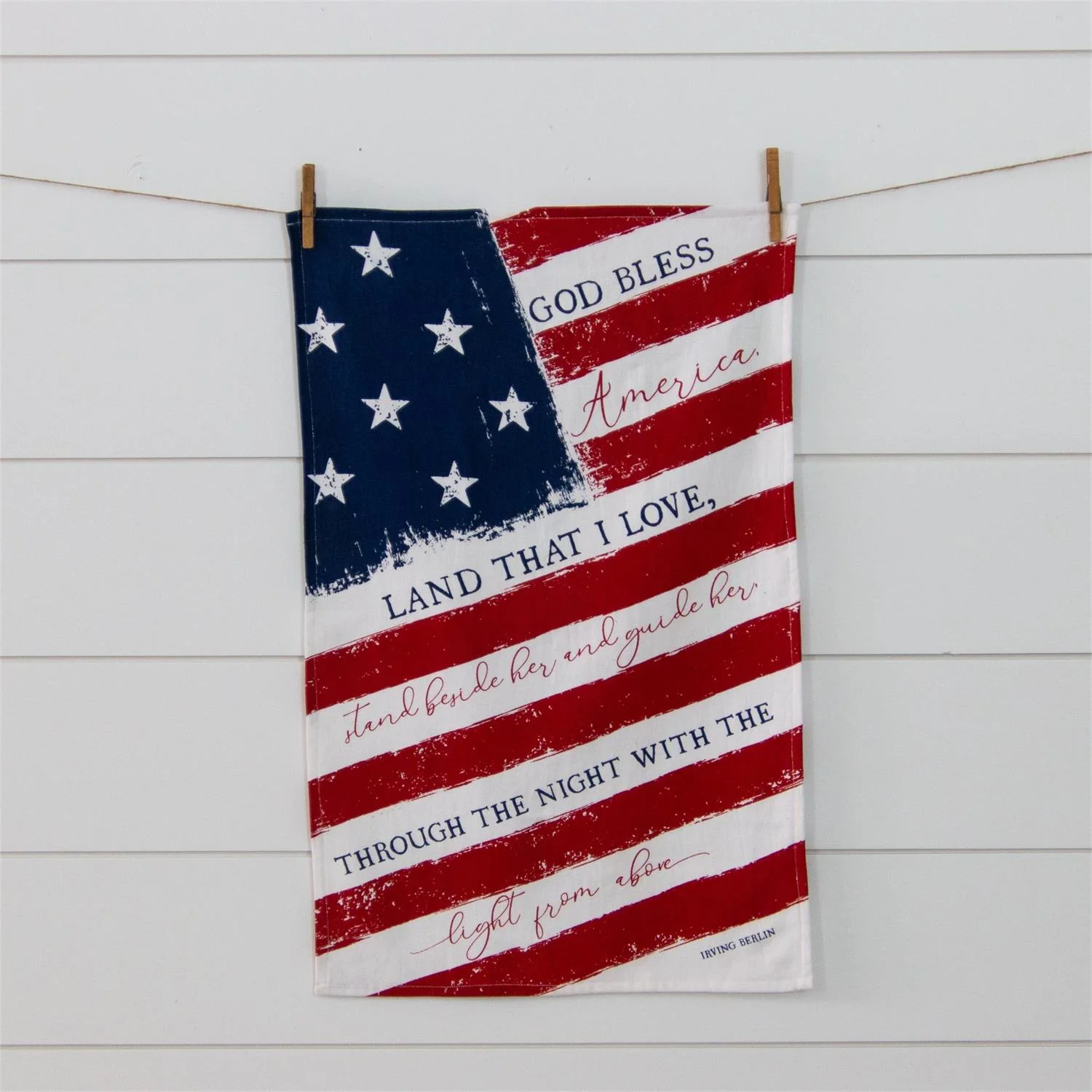Land That I Love America Flag Kitchen Towel