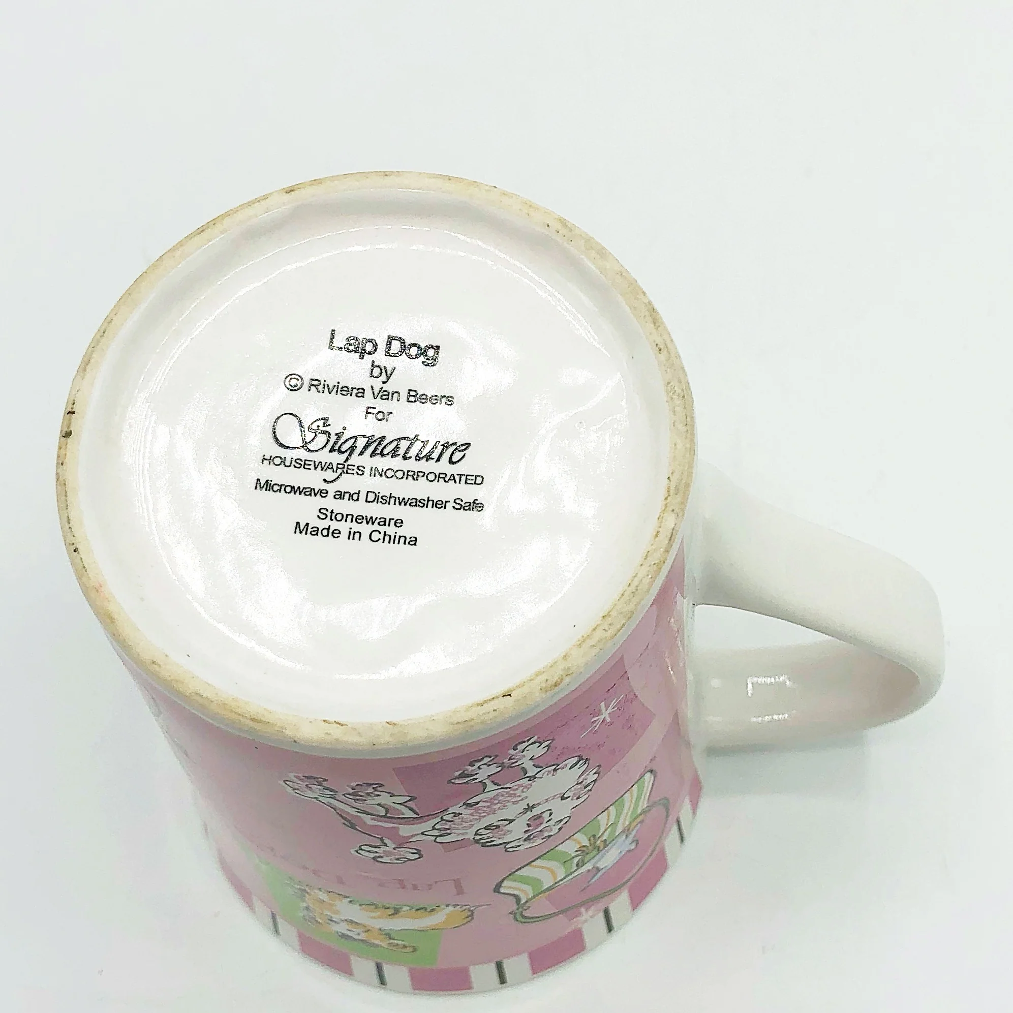 Lap Dog by Riviera Van Beers Pink Mug - Image 6