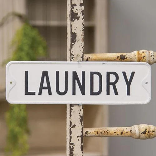 Laundry Farmhouse 12" Metal Sign