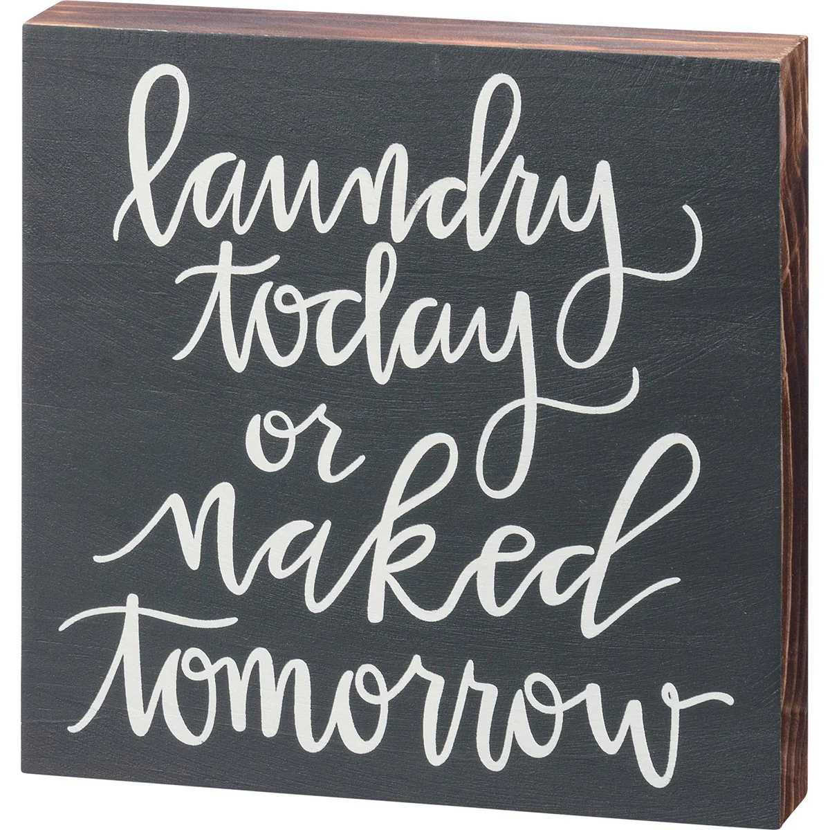 ๐ Laundry Today Or Naked Tomorrow Block Sign - Image 2