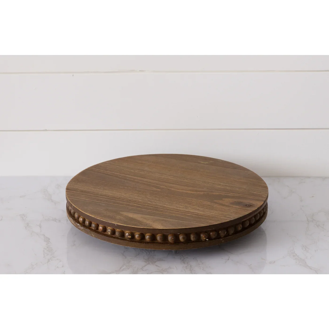 Lazy Susan Beaded Deep Wood 14" diameter - Image 2