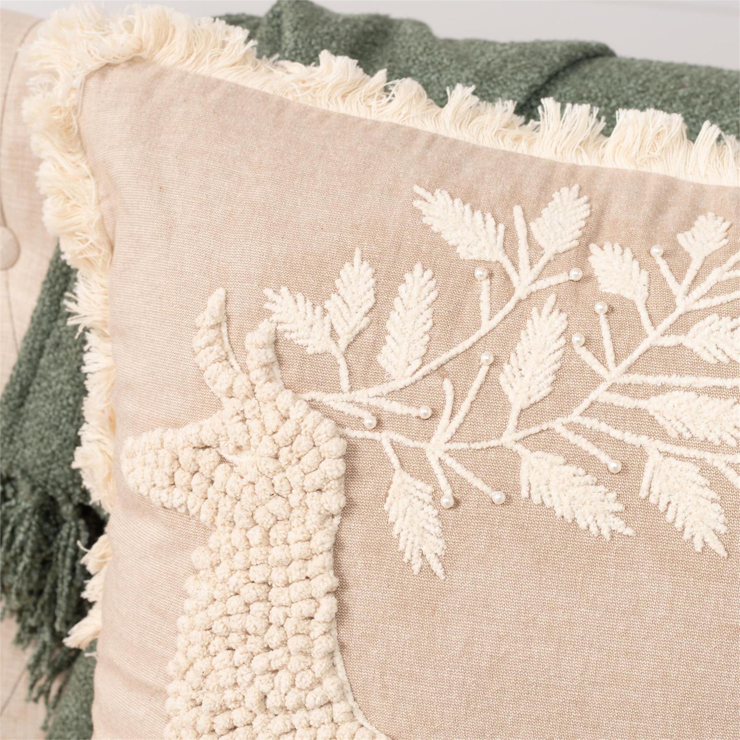 Leaping Christmas Deer 20" Accent Pillow - Image 2