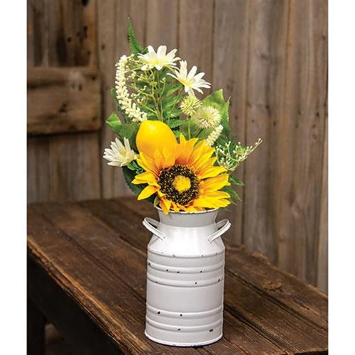 💙 Lemon Sunflower & Daisy 18" Faux Floral Spray - Image 3