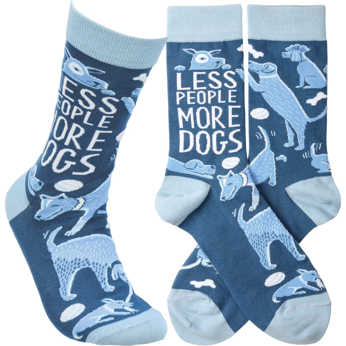 💙 Less People More Dogs Unisex Fun Socks
