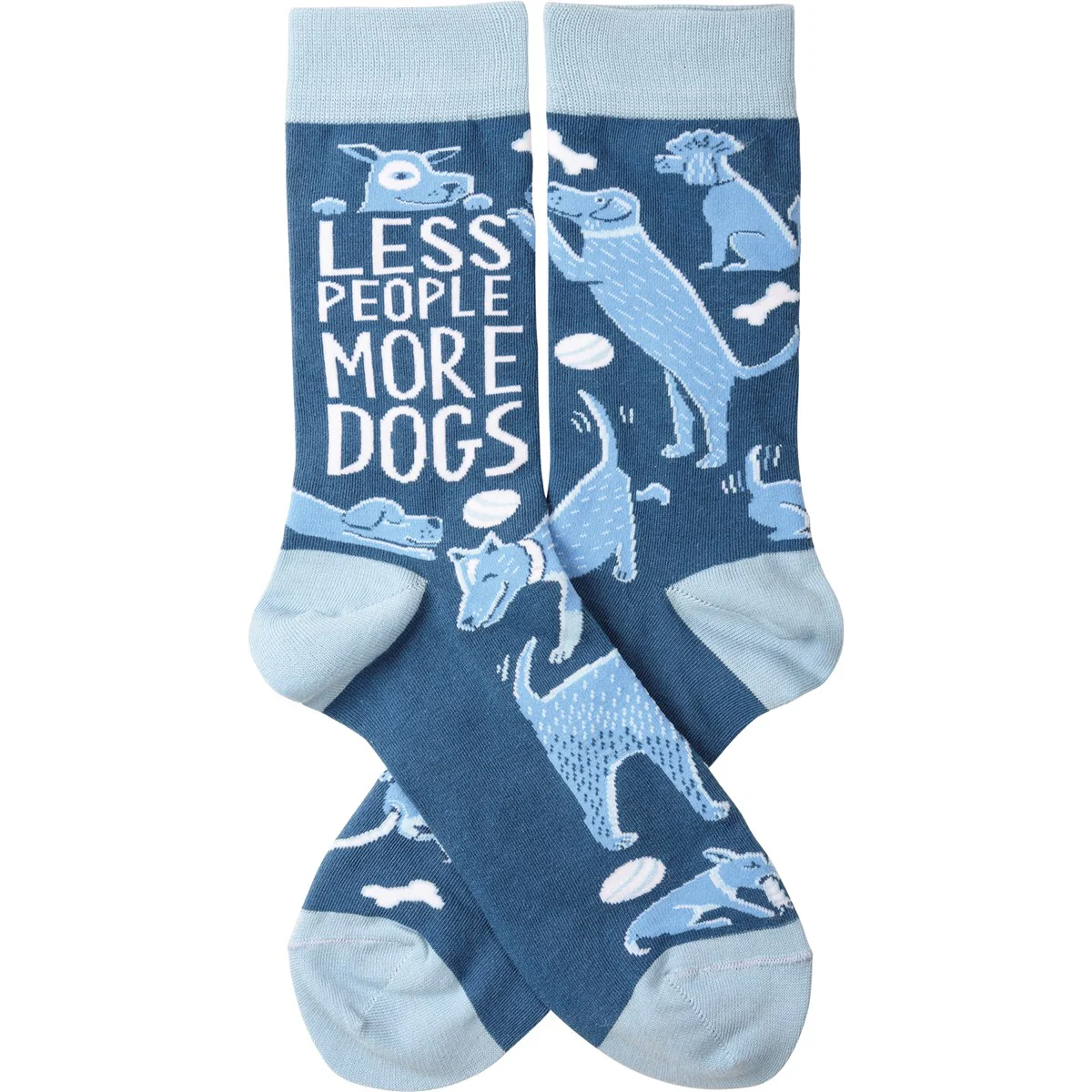💙 Less People More Dogs Unisex Fun Socks - Image 2