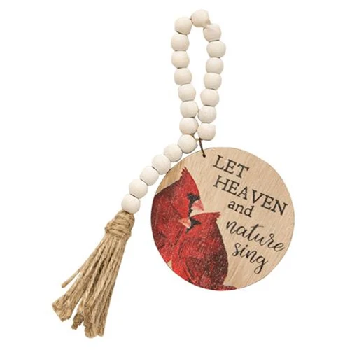 ๐ Let Heaven & Nature Sing Cardinal Beaded Tag Ring