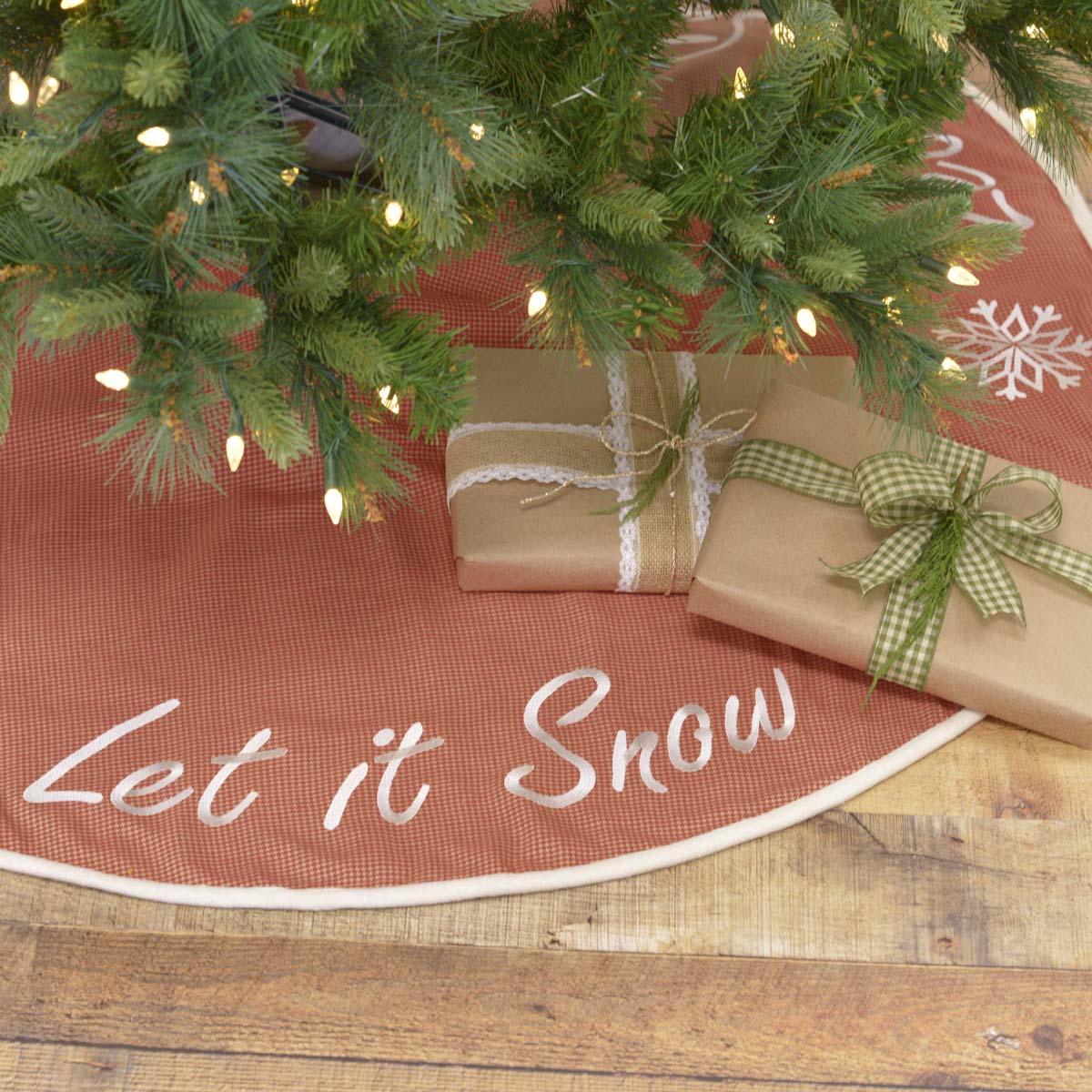 Let It Snow 48" Christmas Tree Skirt - Image 2