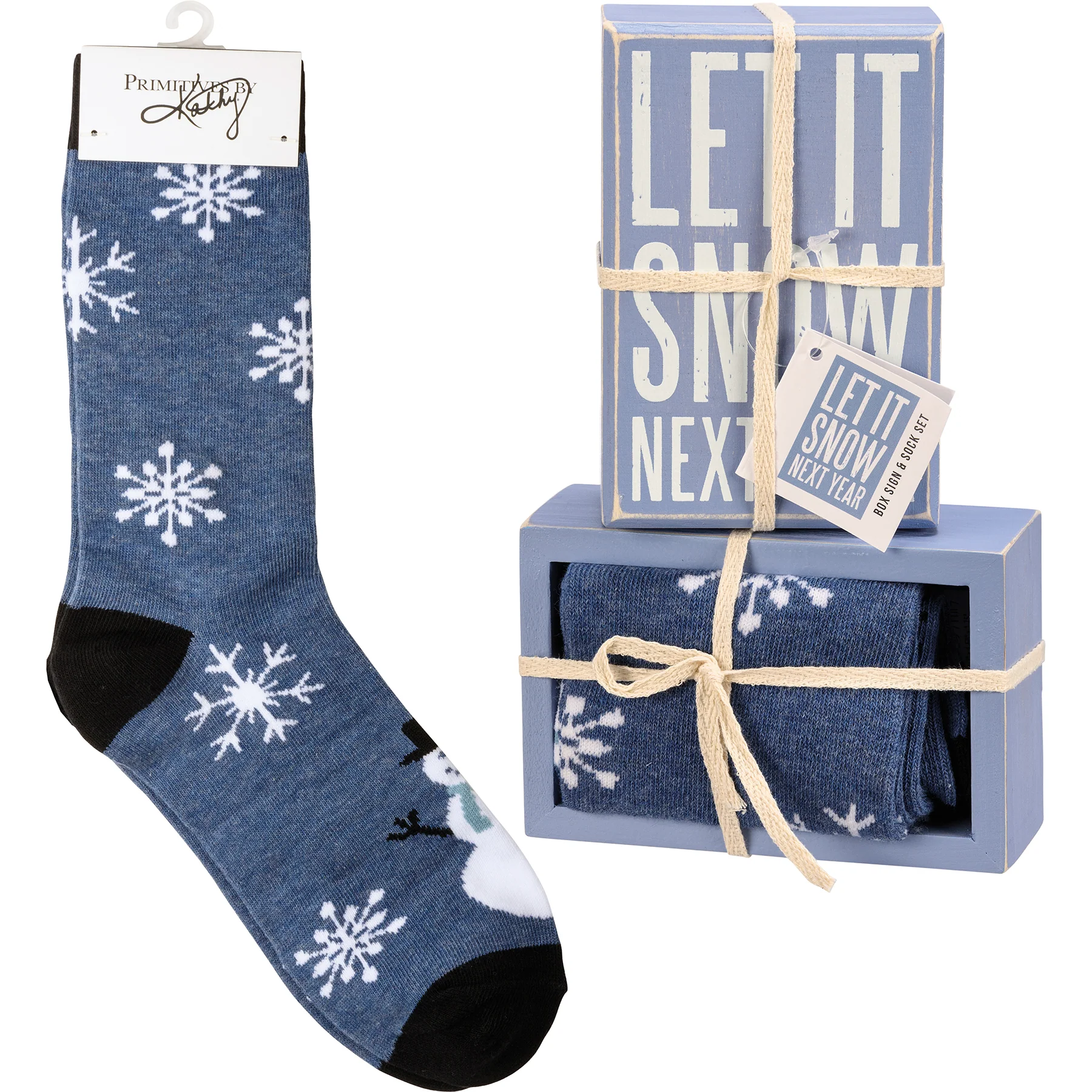 Surprise Me Sale 🤭 Let It Snow Next Year Box Sign & Sock Set