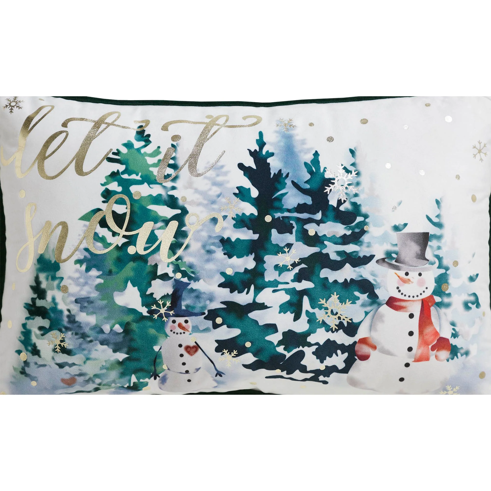 Let It Snow Snowmen and Trees Accent Pillow - Image 6