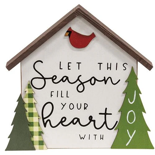 Let This Season Fill Your Heart With Joy House Shaped Sitter - Image 2