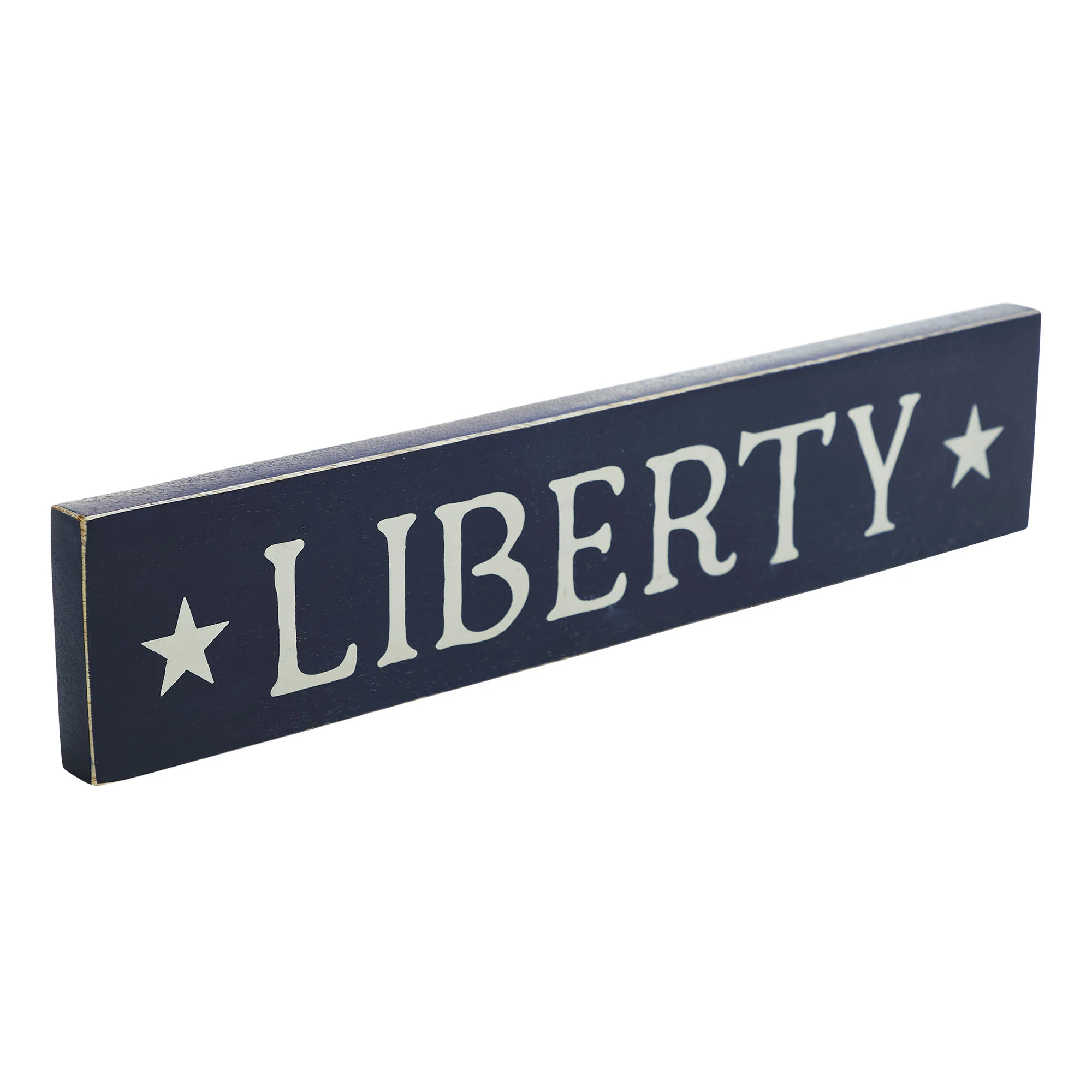 Liberty Stars 13" Navy Wooden Sign - Image 2