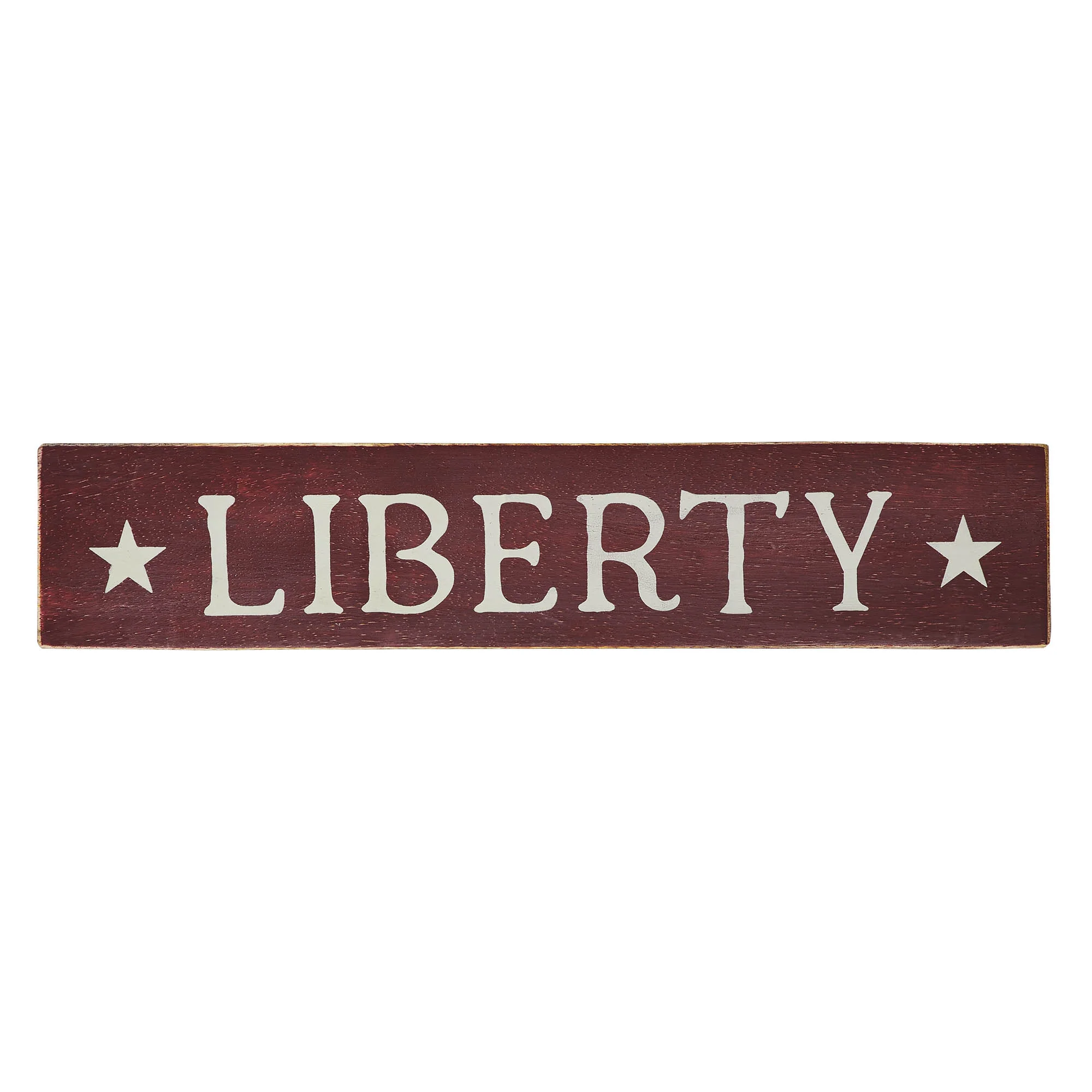 Liberty Stars 14" Burgundy Wooden Sign - Image 4