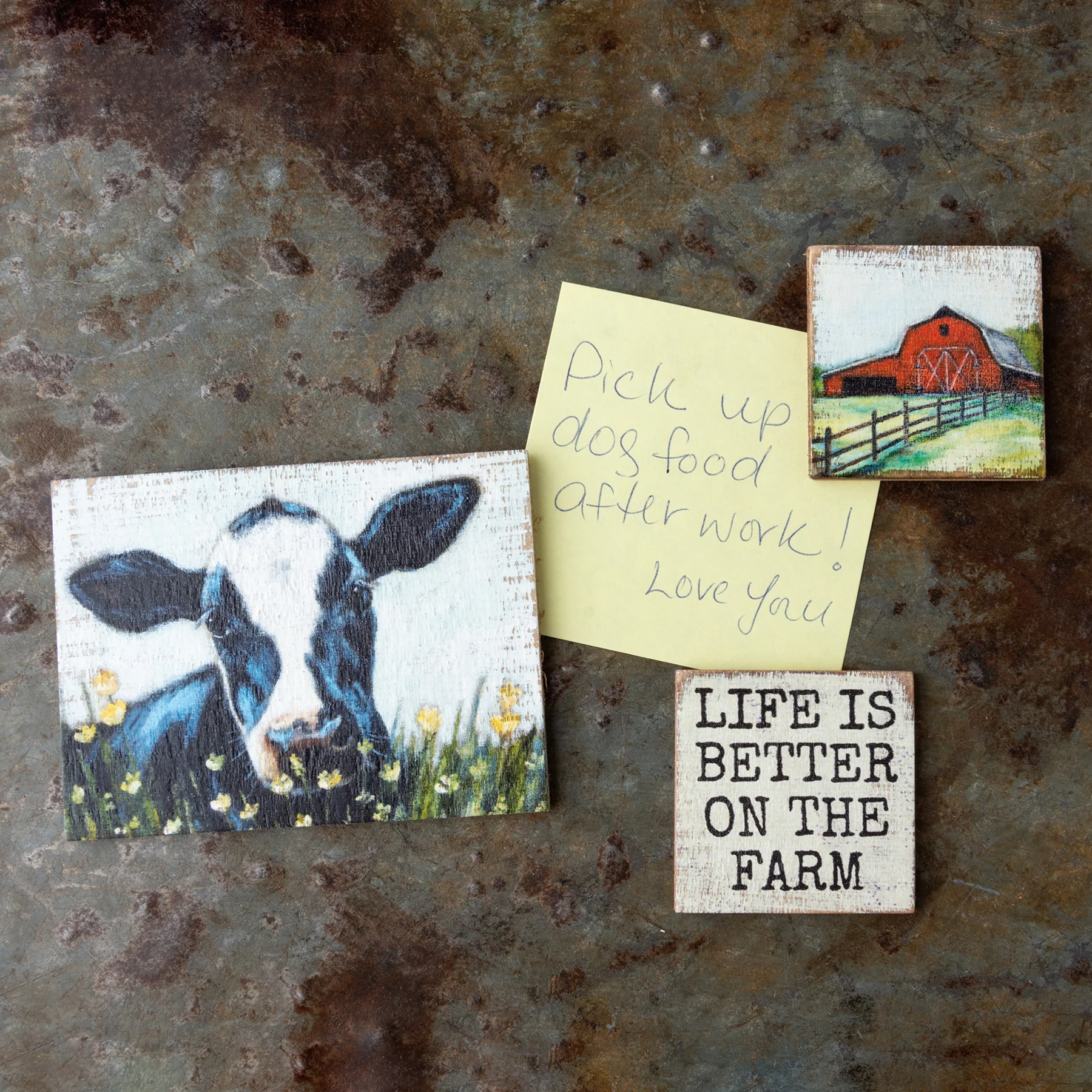 💙 Life Is Better On The Farm Cow and Barn Magnet Set - Image 2