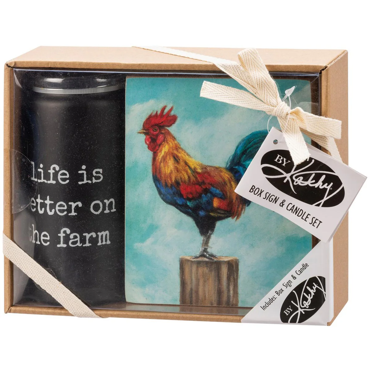 Life is Better on the Farm Sign and Candle Set