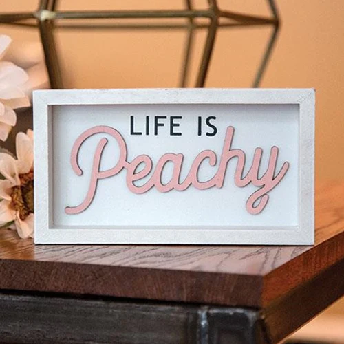 Life is Peachy 7" Framed Box Sign