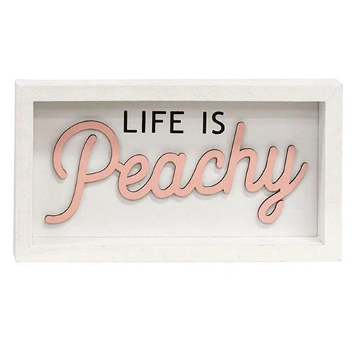 Life is Peachy 7" Framed Box Sign - Image 2