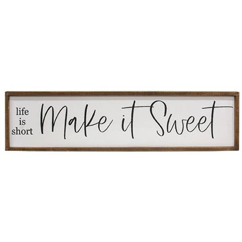 Life Is Short Make It Sweet 36" Framed Sign - Image 2