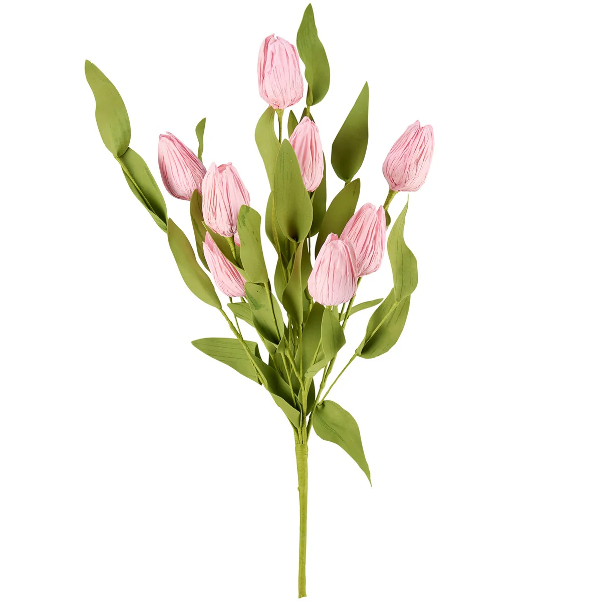 Light Pink Tulips 19" Faux Floral Pick - Image 2