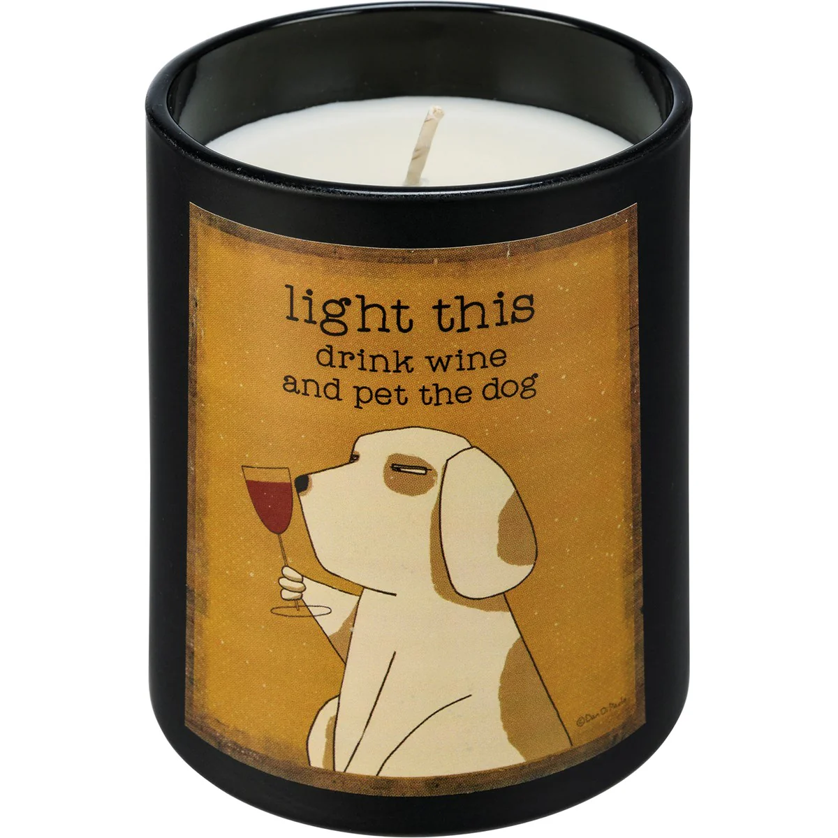 Light This Drink Wine And Pet The Dog Jar Candle - Image 2