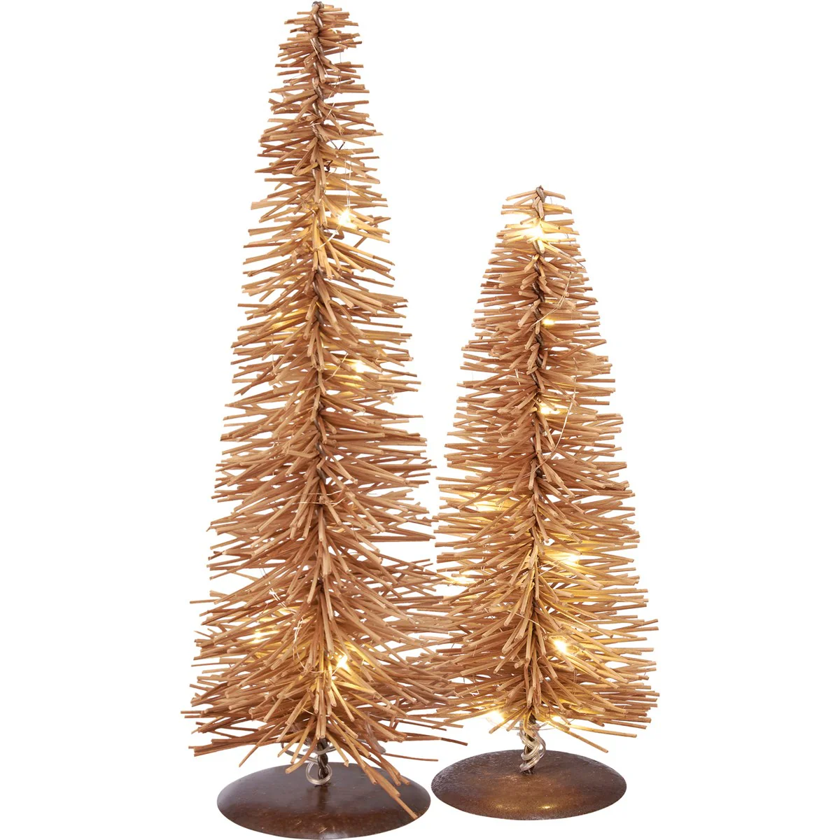Surprise Me Sale 🤭 Lighted Rattan Tree Set 16" and 12" H