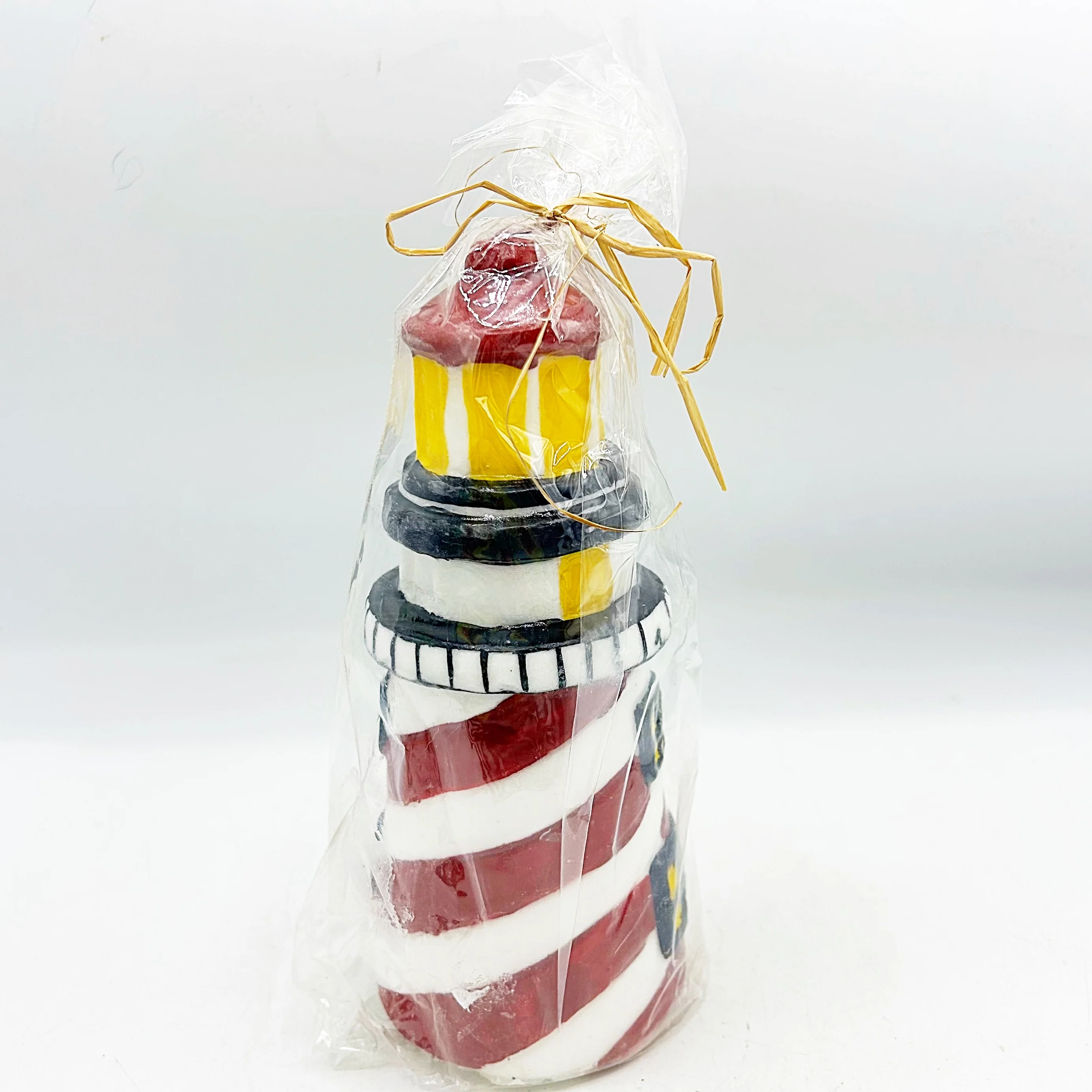 ๐ Lighthouse Red and White Striped Shaped Candle 7.25" H - Image 5