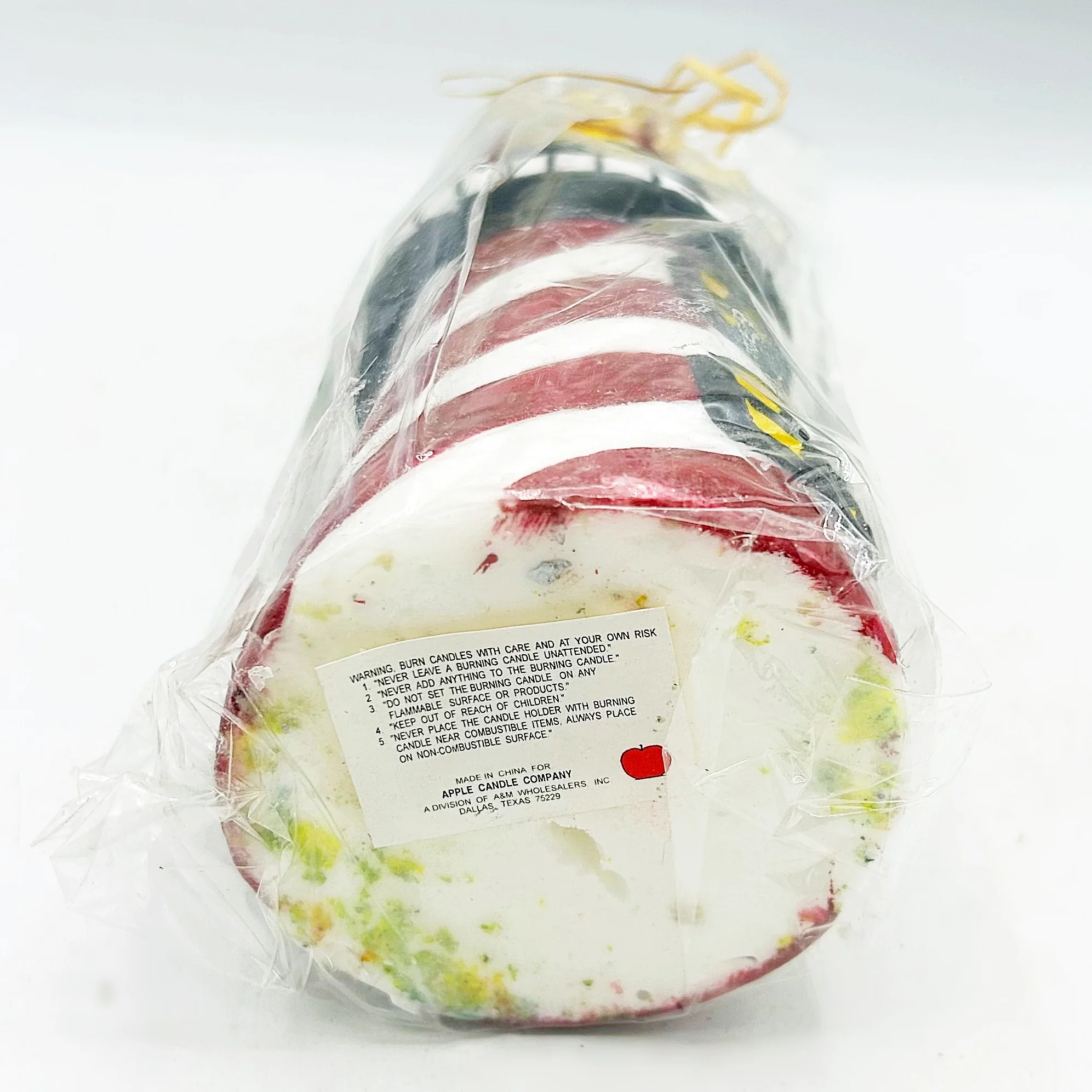 ๐ Lighthouse Red and White Striped Shaped Candle 7.25" H - Image 7