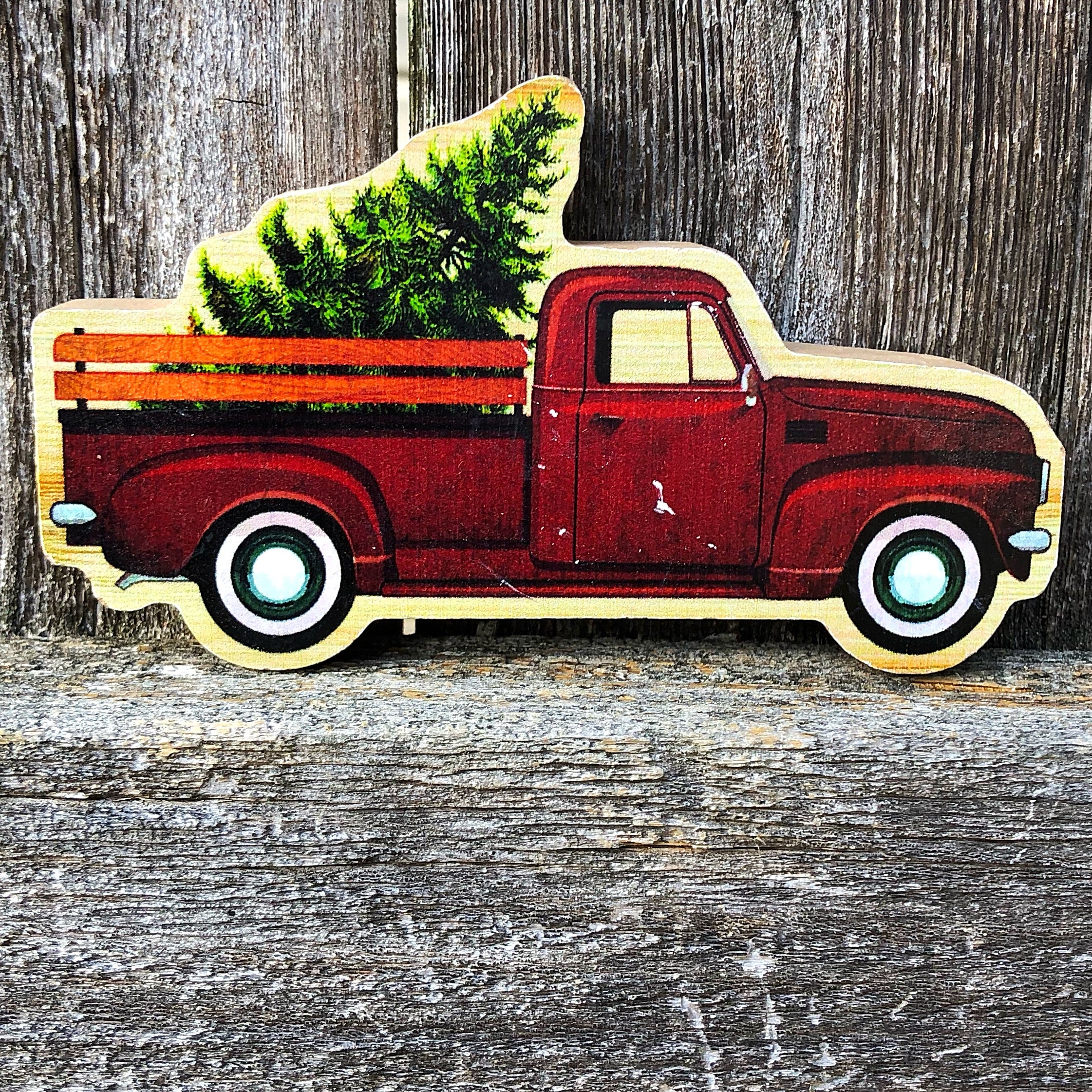 ๐ Lil' Fresh Cut Tree & Truck Wood Sitter