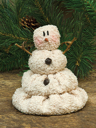 💙 Lil' Melting Plush Snowman Grungy Rustic