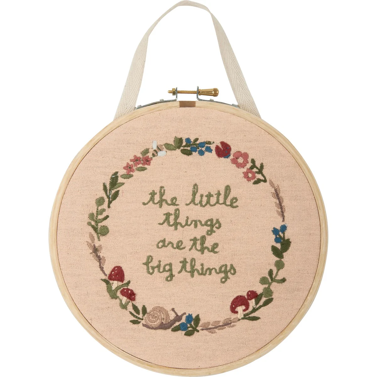 💙 Little Things Are The Big Things Embroidered Hoop Hanging