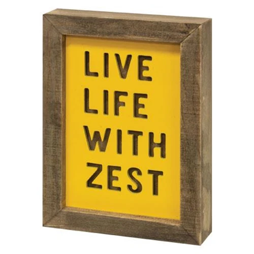 Live Life With Zest Cutout 6" H Frame - Image 2
