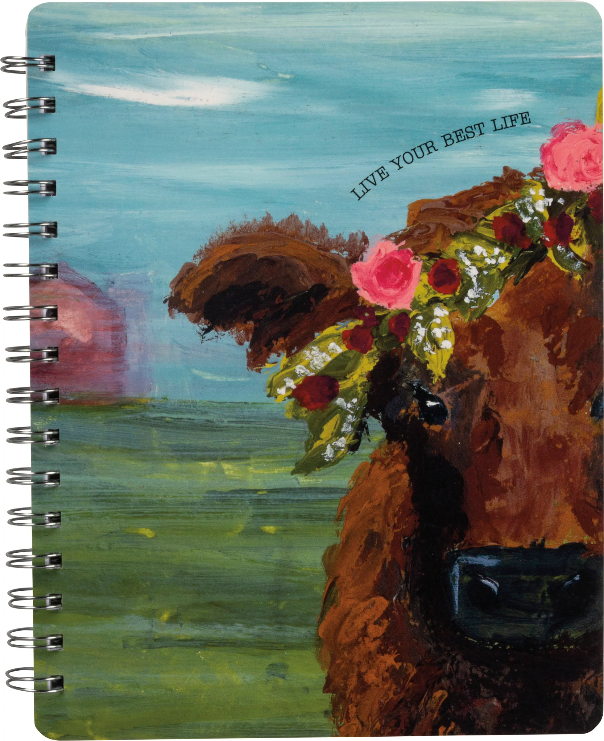 Live Your Best Life Cow Spiral Journal Notebook - Image 2