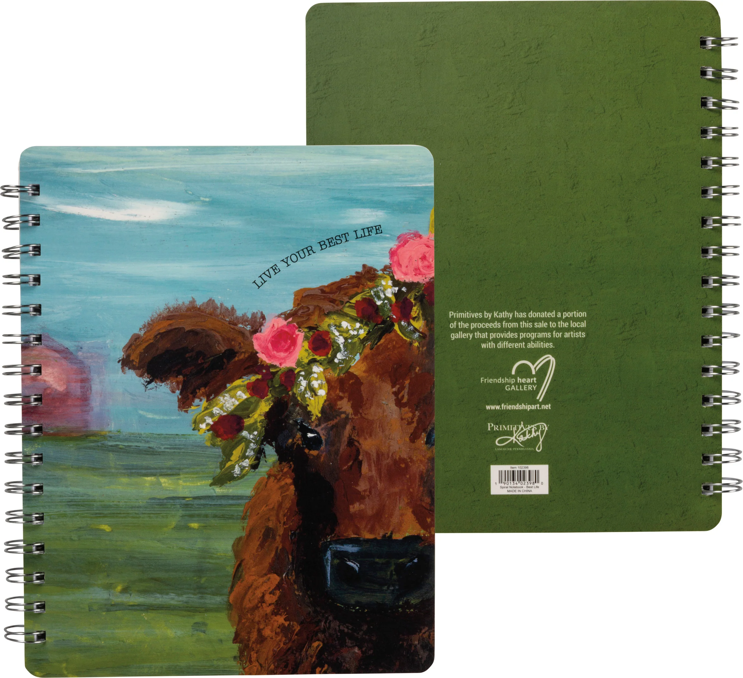 Live Your Best Life Cow Spiral Journal Notebook - Image 3
