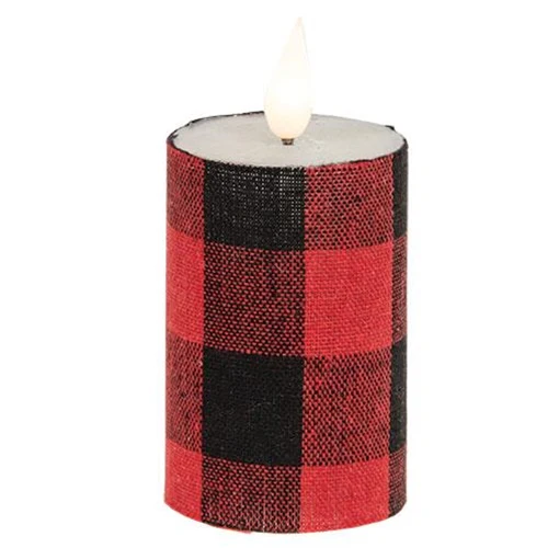 Lodge LED Votive Buffalo Red and Black 2" x 4.25" - Image 2