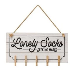💙 Lonely Socks Seeking Mates Shiplap Clip Sign