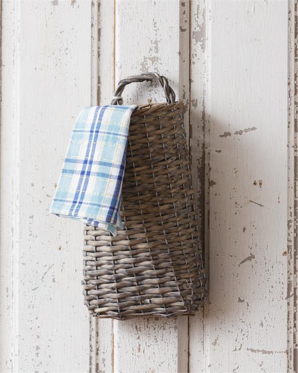 Long Willow Hanging 14" Wall Basket