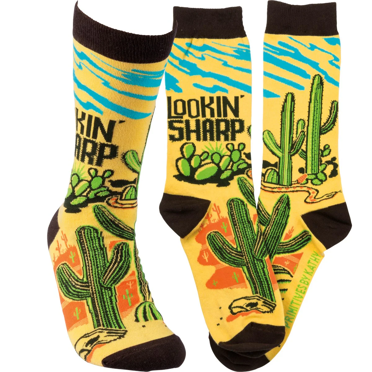 💙 Lookin' Sharp Cactus Fun Unisex Socks - Image 3