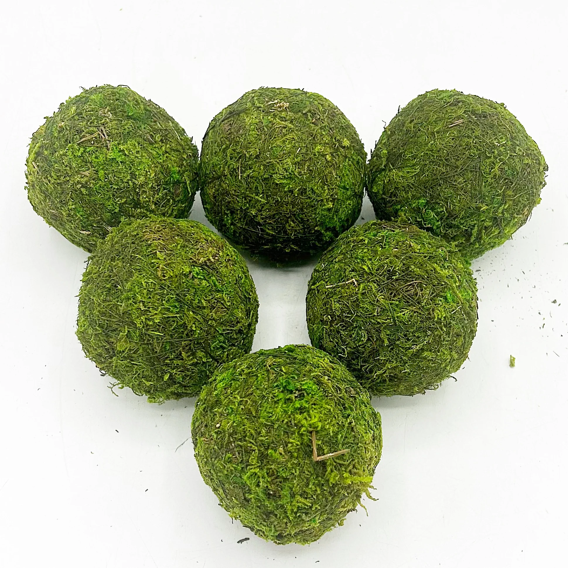 ๐ Lot of 6 Moss 3" Decorative Balls - Image 3