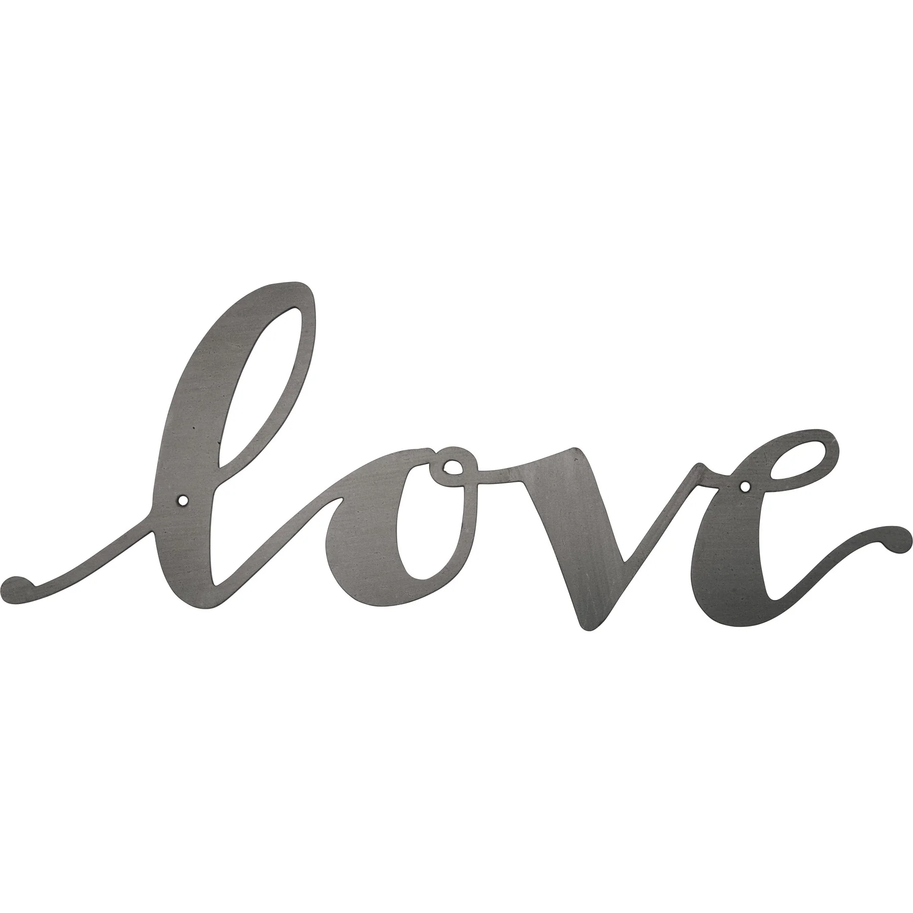 💙 Love Brushed Metal 11" Script Hanging