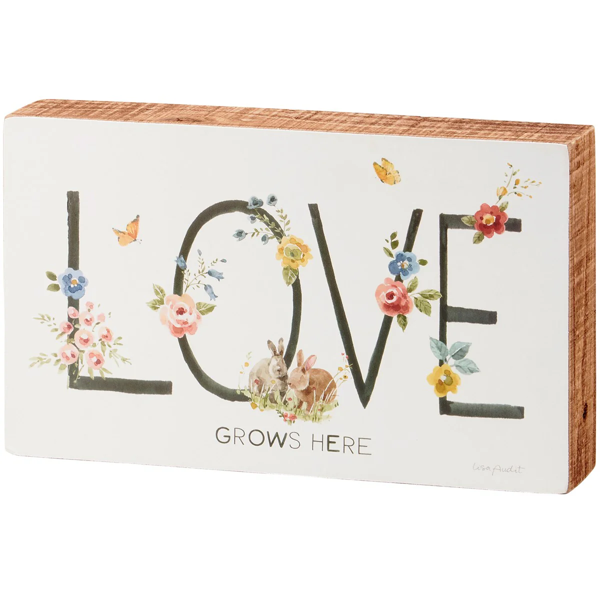 ๐ Love Grows Here Floral Box Sign
