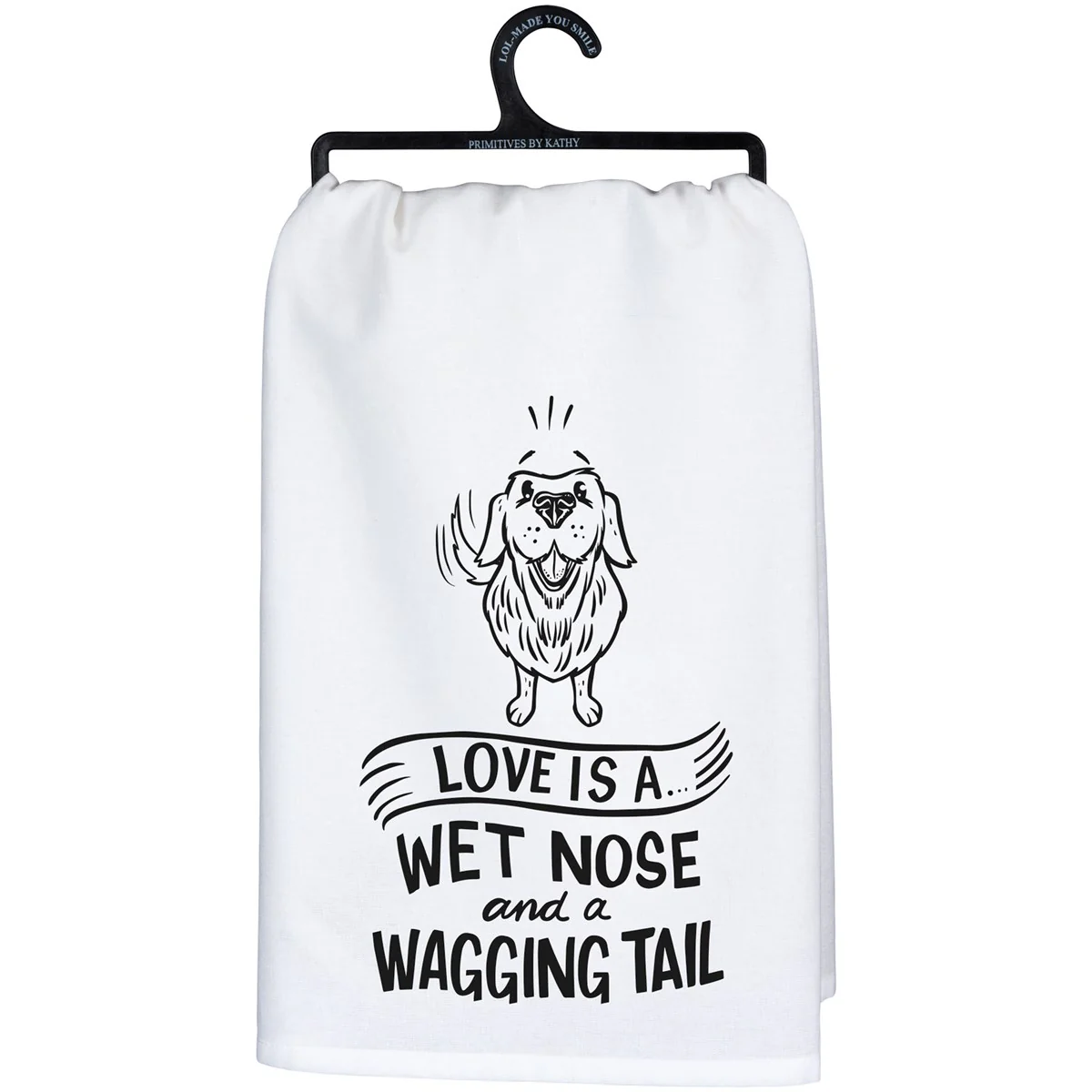 Love is a Wet Nose and a Wagging Tail Kitchen Towel