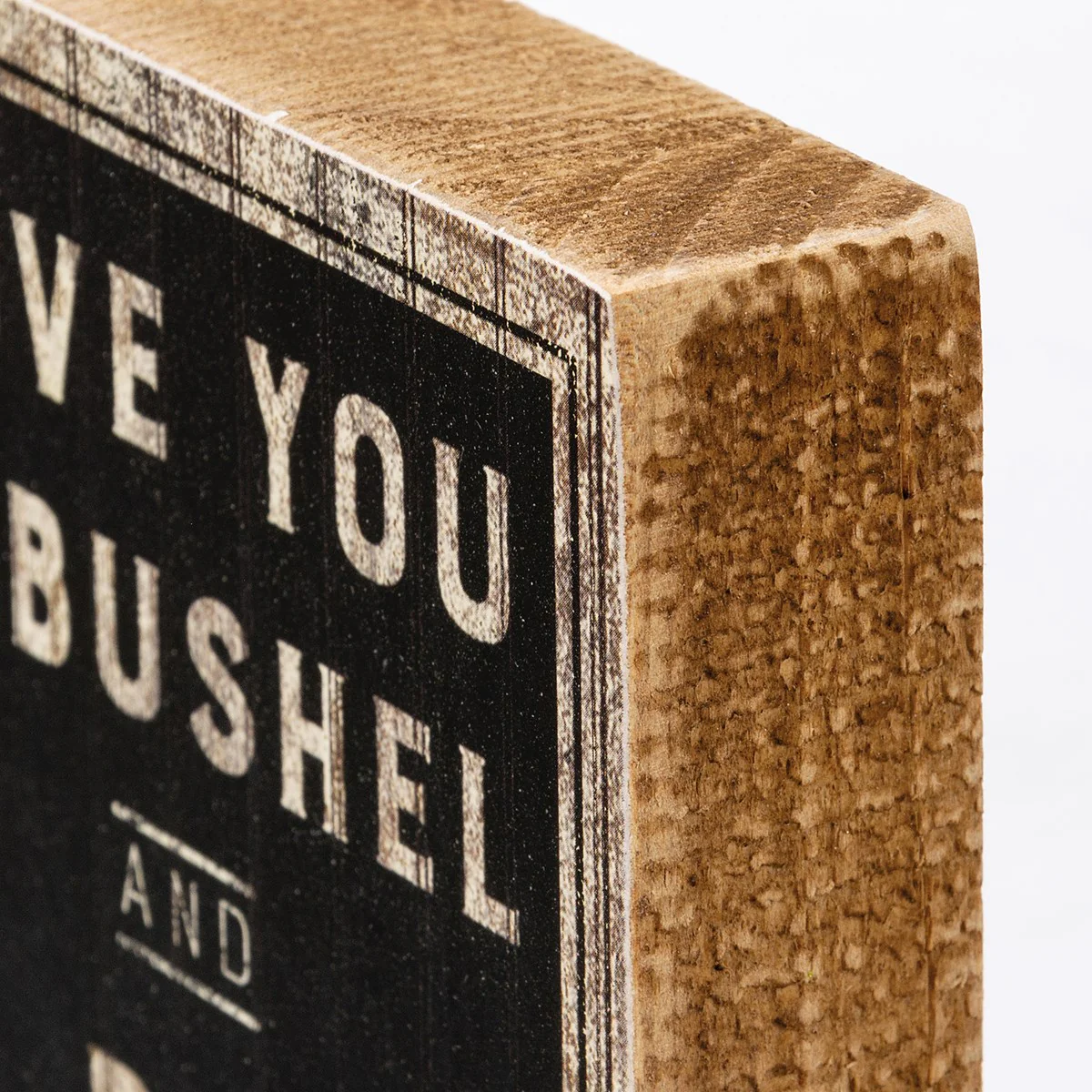 Love You A Bushel And A Peck Small 4" Wooden Block Sign - Image 4
