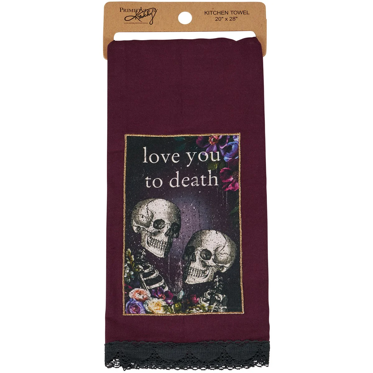 ๐ Love You To Death Skeleton Kitchen Towel