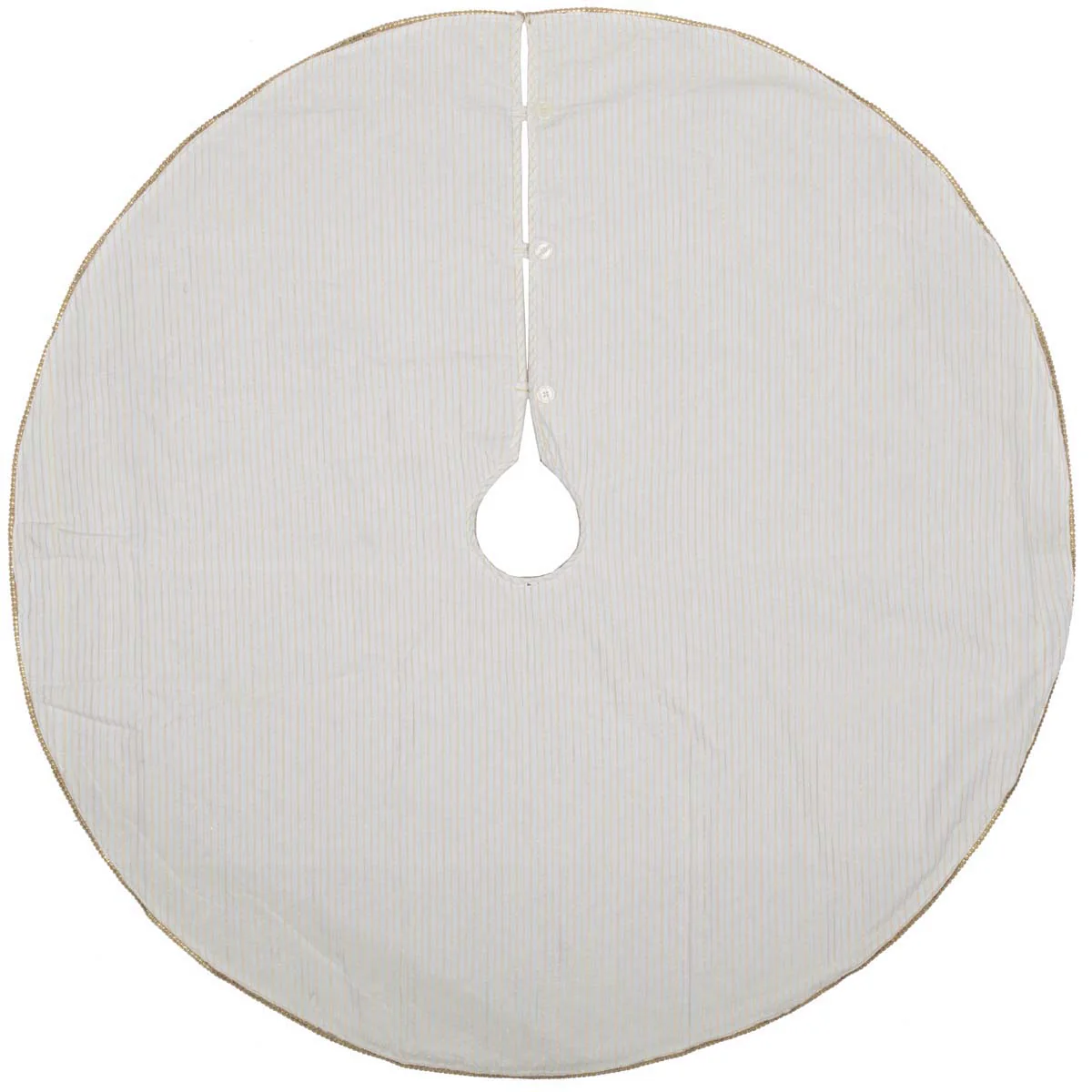 Magdalene Mauve and Antique White 48" Christmas Tree Skirt - Image 3