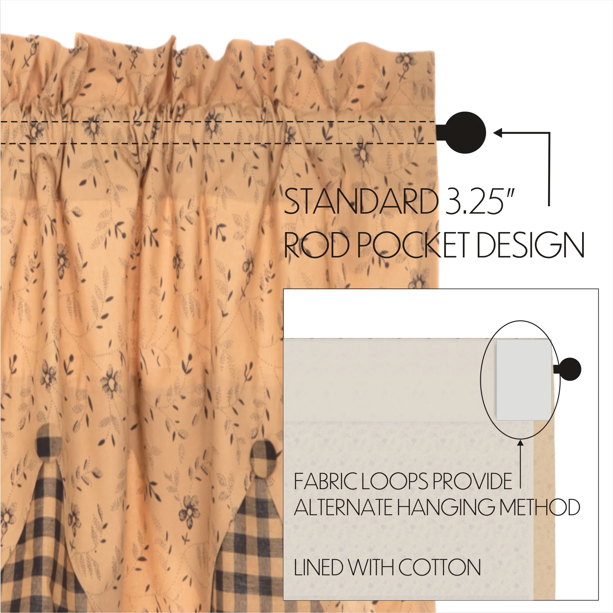 Maisie Floral Valance 18" x 72" - Image 6