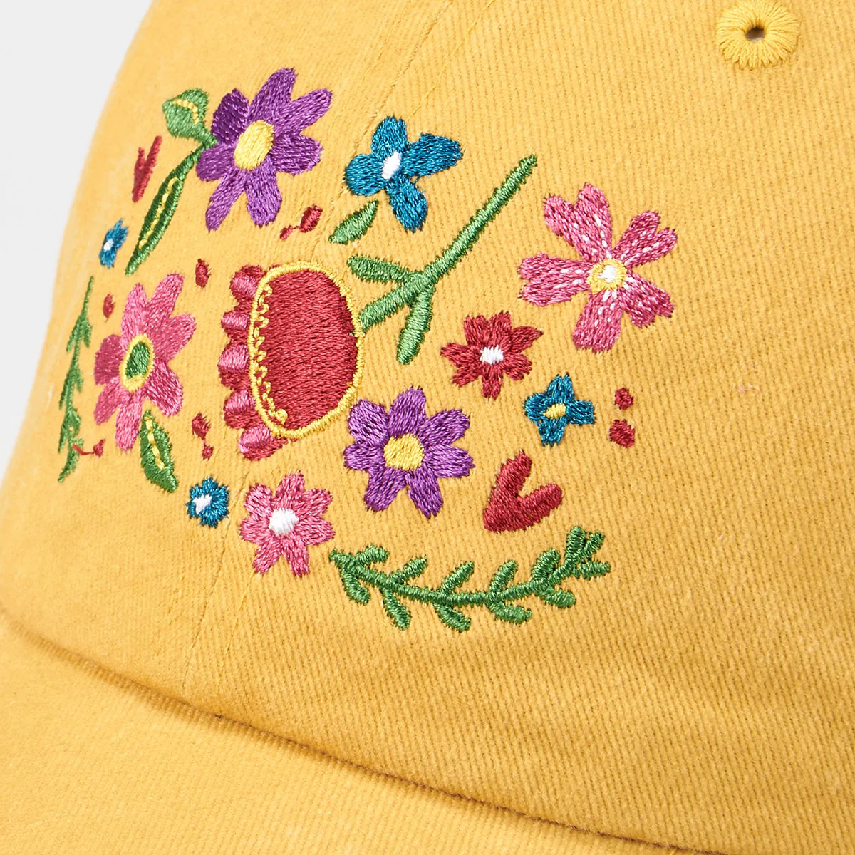 Make A Difference Embroidered Floral Baseball Cap - Image 4