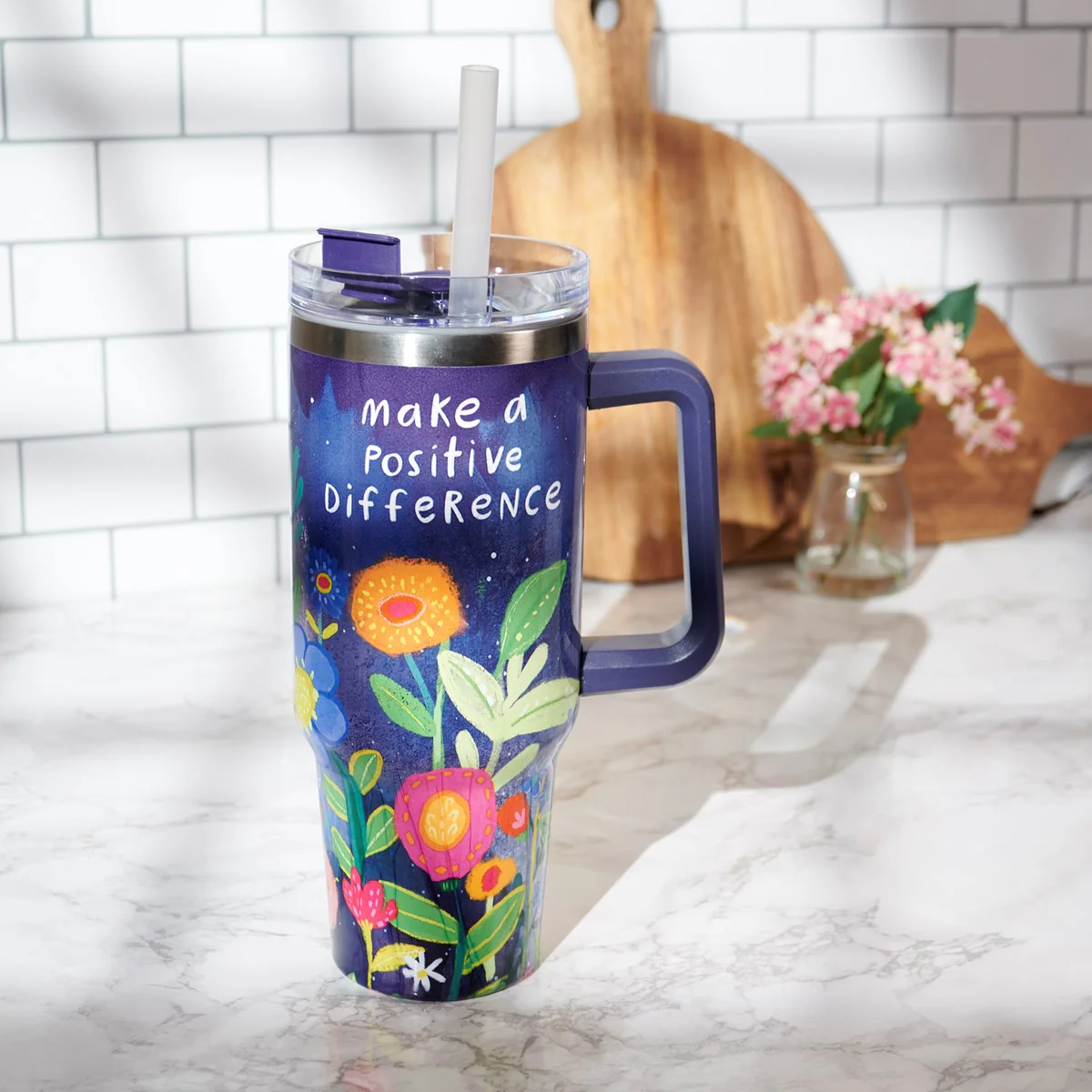 Make A Positive Difference 40 oz Travel Mug Hot/Cold - Image 2