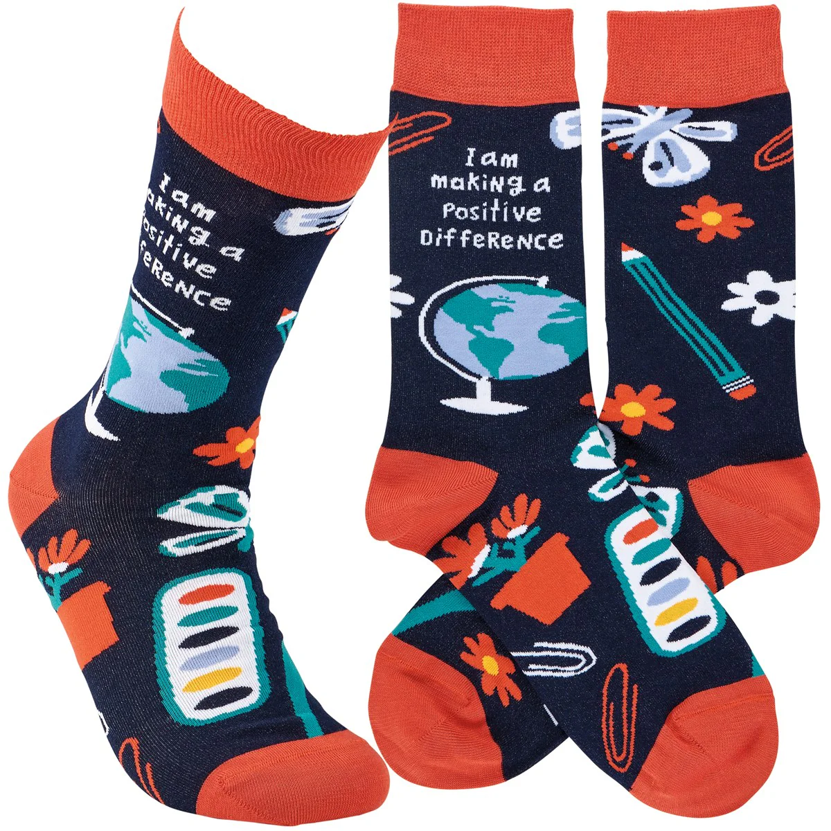 ๐ Making A Difference Teach Fun Novelty Socks