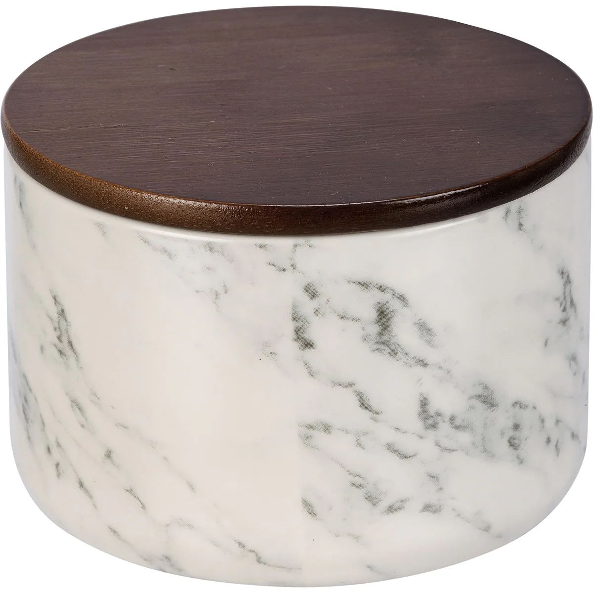 ๐ Marbled Stoneware Bathroom Canister With Lid - Image 3