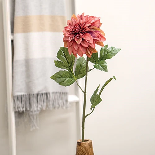 💙 Mauve Dahlia 24" Faux Floral Stem - Image 3