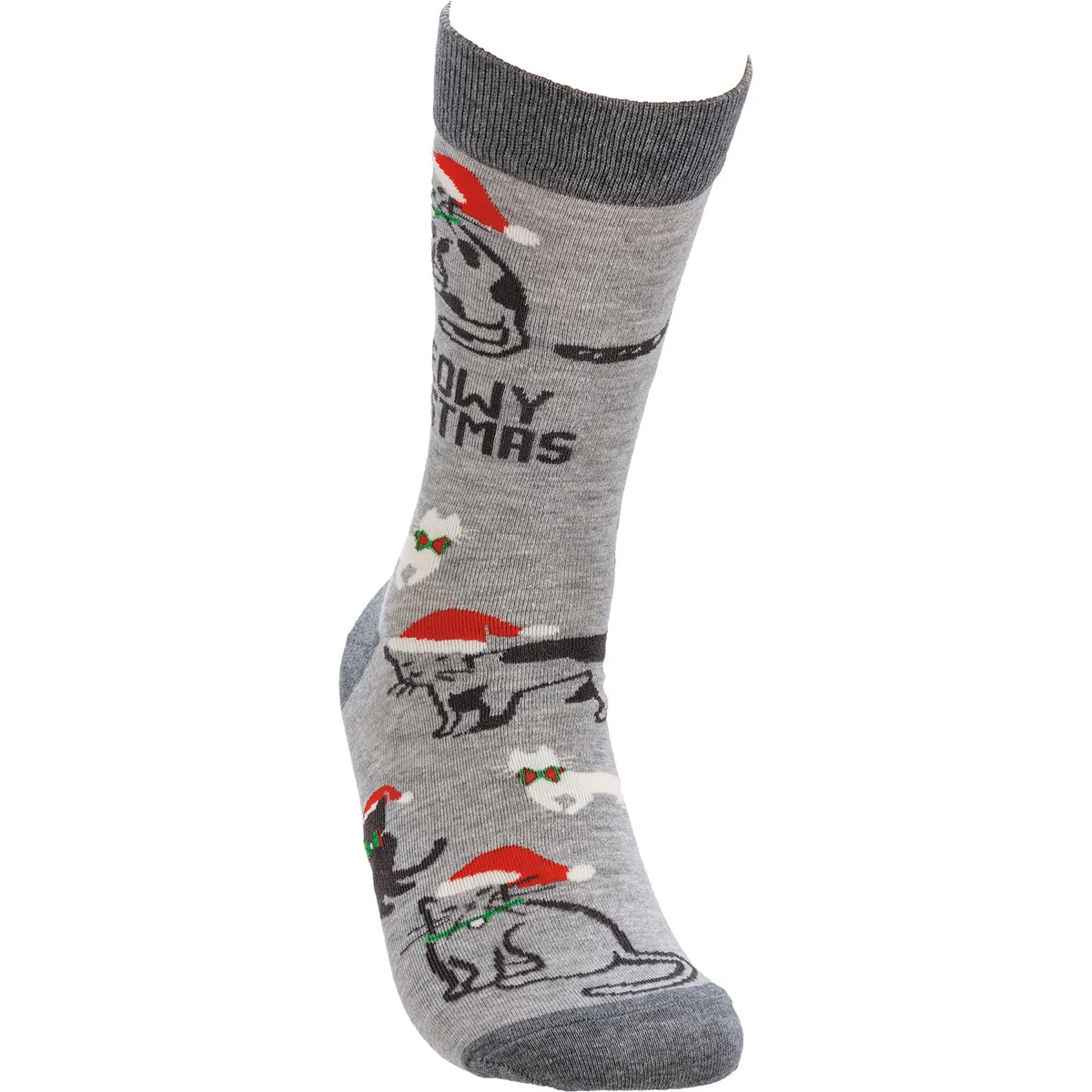 ๐ Meowy Christmas Santa Hats Unisex Fun Socks - Image 3